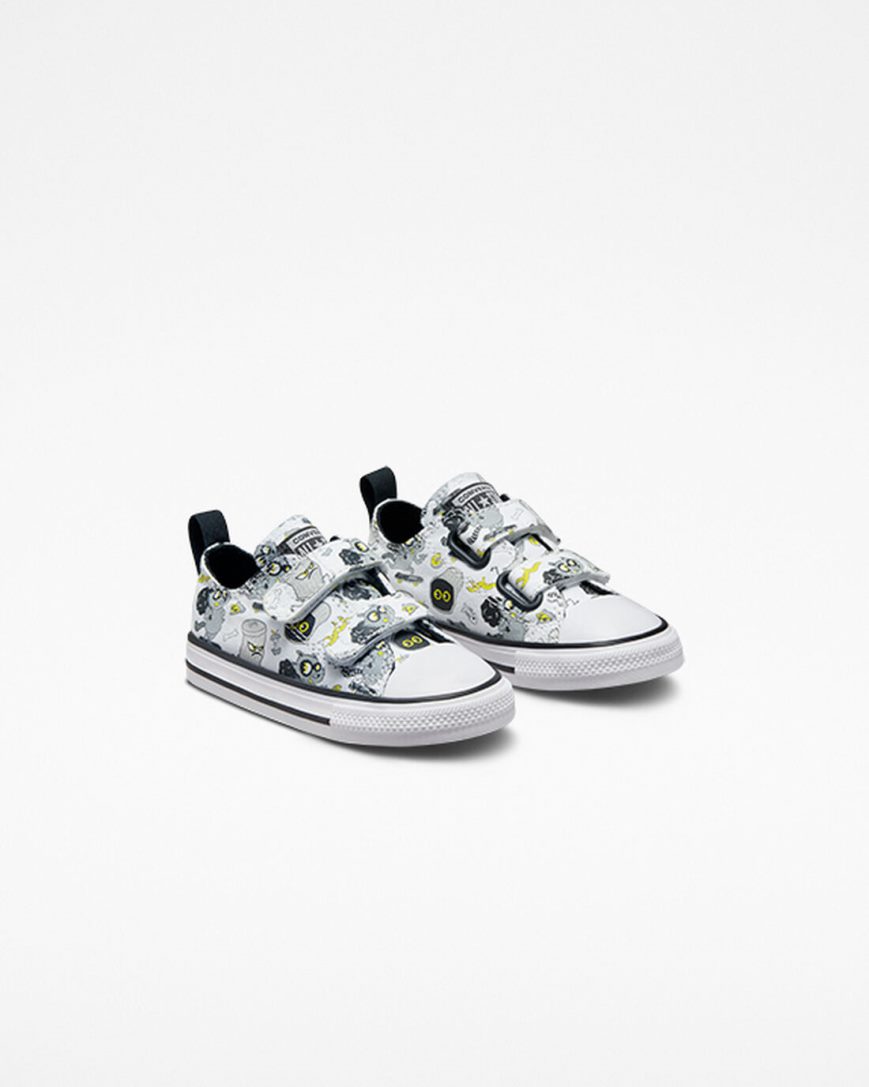 Tenis Converse Chuck Taylor All Star Easy-On Raccoons Cano Baixo Menina Branco Pretas Cinzentas | PT V0583P9